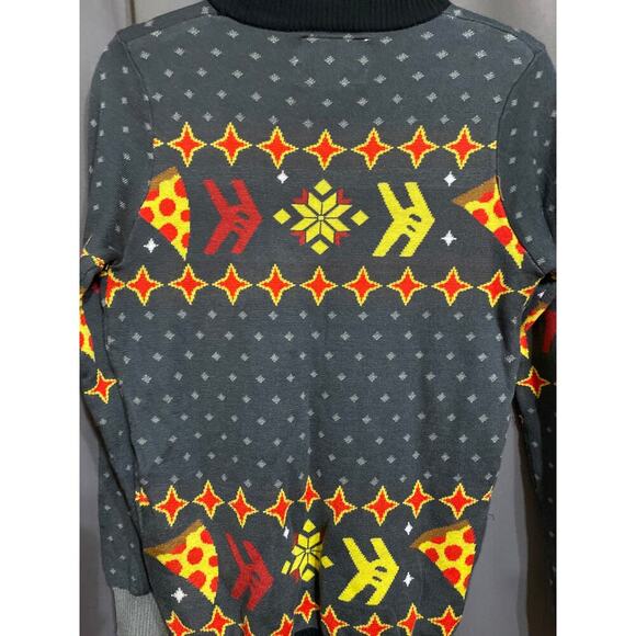 TIPSY  ELVES CHRISTMAS SWEATER SIZE SMALL. phone and Pizza Design - Picture 11 of 11